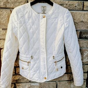 Tristan Women's White Quilted Puffer Coat